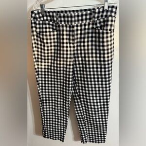 LOFT Monochrome Checkered Trousers